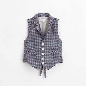 NWT Alex Mill Suit(ish) Vest in Navy Gingham L